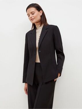 M.M. LaFleur The Moreland Jacket—OrigamiTech Size 4 Black Jacket Work Office